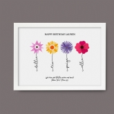 Thumbnail 5 - Bunch of Flowers with Name Stems Personalised Print