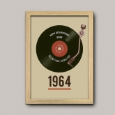 Thumbnail 9 - Personalised 60th Birthday Retro Record Print