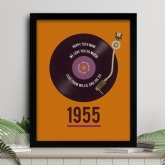 Thumbnail 1 - Personalised 70th Birthday Print Feat. Retro Record & Year