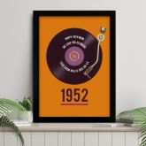 Thumbnail 1 - Personalised 70th Birthday Print Feat. Retro Record & Year