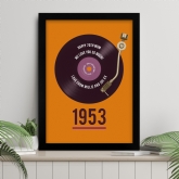Thumbnail 1 - Personalised 70th Birthday Print Feat. Retro Record & Year