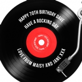Thumbnail 3 - Personalised 70th Birthday Print Feat. Retro Record & Year