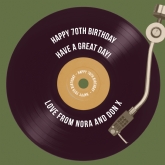 Thumbnail 3 - Personalised 70th Birthday Retro Record Light Box