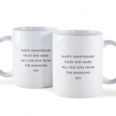 Thumbnail 7 - Personalised Pair Of Twentieth Anniversary Mugs