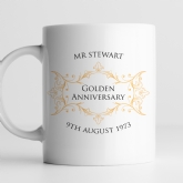 Thumbnail 3 - Personalised Pair of Golden Anniversary Mugs