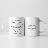 Thumbnail 3 - Personalised You're Engaged Heart Design Pair Of Mugs