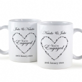 Thumbnail 7 - Personalised You're Engaged Heart Design Pair Of Mugs