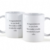 Thumbnail 8 - Personalised You're Engaged Heart Design Pair Of Mugs