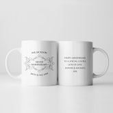 Thumbnail 2 - Personalised Pair of Silver Anniversary Mugs
