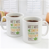 Thumbnail 3 - Personalised Pair Of Drinking Coffee Together Since Mugs