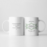 Thumbnail 3 - Pair of Personalised Emerald Anniversary Mugs