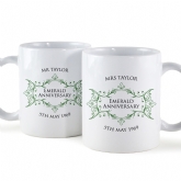 Thumbnail 6 - Pair of Personalised Emerald Anniversary Mugs