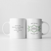 Thumbnail 2 - Pair of Personalised Emerald Anniversary Mugs