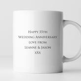 Thumbnail 4 - Personalised Pair of  Emerald Anniversary Mugs