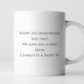 Thumbnail 4 - Personalised Pair of First Anniversary Mugs