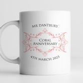 Thumbnail 3 - Personalised Pair of Coral Anniversary Mugs