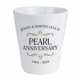 Thumbnail 3 - Personalised Pearl Wedding Anniversary Plant Pot