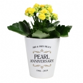 Thumbnail 4 - Personalised Pearl Wedding Anniversary Plant Pot