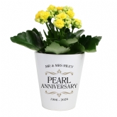 Thumbnail 4 - Personalised Pearl Wedding Anniversary Plant Pot
