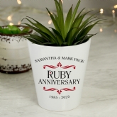 Thumbnail 1 - Personalised Ruby Wedding Anniversary Plant Pot
