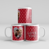 Thumbnail 1 - Personalised For My Valentine Heart Photo Mug