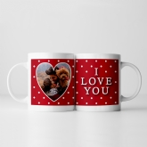 Thumbnail 4 - Personalised For My Valentine Heart Photo Mug