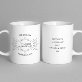 Thumbnail 2 - Personalised Pair Of Twentieth Anniversary Mugs