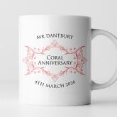 Thumbnail 4 - Personalised Pair of Coral Anniversary Mugs