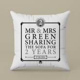 Thumbnail 2 - Personalised 2nd Anniv Sharing Sofa Cushion
