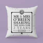 Thumbnail 3 - Personalised 2nd Anniv Sharing Sofa Cushion