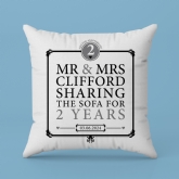 Thumbnail 4 - Personalised 2nd Anniv Sharing Sofa Cushion