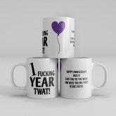 Thumbnail 11 - Personalised 1 Year Rude Anniversary Mug