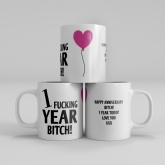 Thumbnail 7 - Personalised 1 Year Rude Anniversary Mug