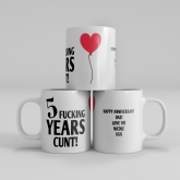 Thumbnail 1 - Personalised 5 Year Rude Anniversary Mug