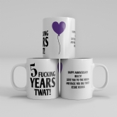 Thumbnail 11 - Personalised 5 Year Rude Anniversary Mug