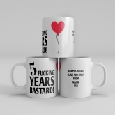 Thumbnail 12 - Personalised 5 Year Rude Anniversary Mug