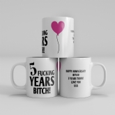 Thumbnail 7 - Personalised 5 Year Rude Anniversary Mug