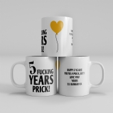 Thumbnail 9 - Personalised 5 Year Rude Anniversary Mug