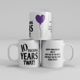 Thumbnail 11 - Personalised 10 Year Rude Anniversary Mug
