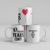 Thumbnail 8 - Personalised 10 Year Rude Anniversary Mug
