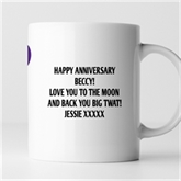 Thumbnail 6 - Personalised 25 Year Rude Anniversary Mug