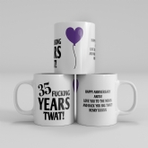 Thumbnail 11 - Personalised Rude 35th Anniversary Mug