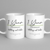Thumbnail 8 - Pair of Personalised Classy 1st Anniversary Mugs