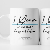 Thumbnail 8 - Pair of Personalised Classy 1st Anniversary Mugs