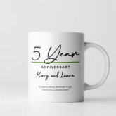 Thumbnail 5 - Pair of Personalised Classy 5th Anniversary Mugs