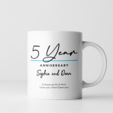 Thumbnail 6 - Pair of Personalised Classy 5th Anniversary Mugs