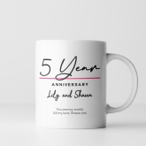 Thumbnail 7 - Pair of Personalised Classy 5th Anniversary Mugs