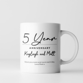 Thumbnail 8 - Pair of Personalised Classy 5th Anniversary Mugs