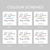 Thumbnail 2 - Pair of Personalised Classy 20 Year Anniversary Mugs