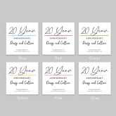 Thumbnail 2 - Pair of Personalised Classy 20 Year Anniversary Mugs